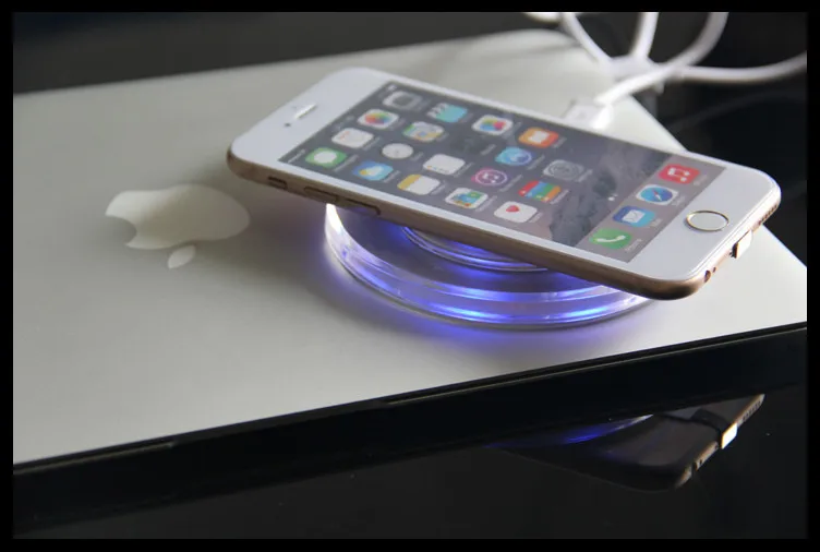Новое беспроводное зарядное устройство Ультра тонкое универсальное Qi Беспроводное зарядное устройство приемник для iPhone 7 6 6s 5 5S