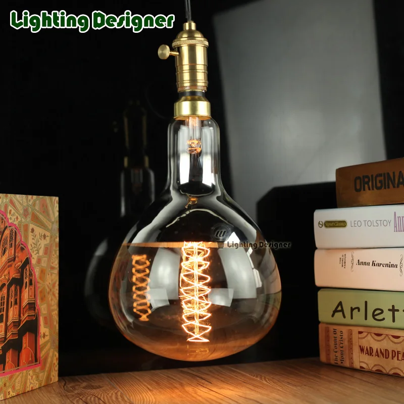 

Big size ER180 Edison bulb base reflect bulb American style 110V/220V 60W E27 base spiral design