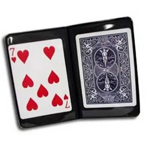 

2pcs/Lot Plastic Wallet For Cards W/Extra Pocket,Magic Accessories,Card Magic Tricks,Close Up,Illusions,Magician Wallet