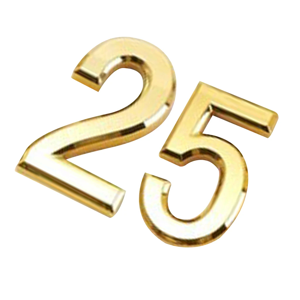 2pcs Door Number Room Plate Address Office Home Furniture Decorative Digit Plaque House Numbers Hotel Sign Tabs 2 5