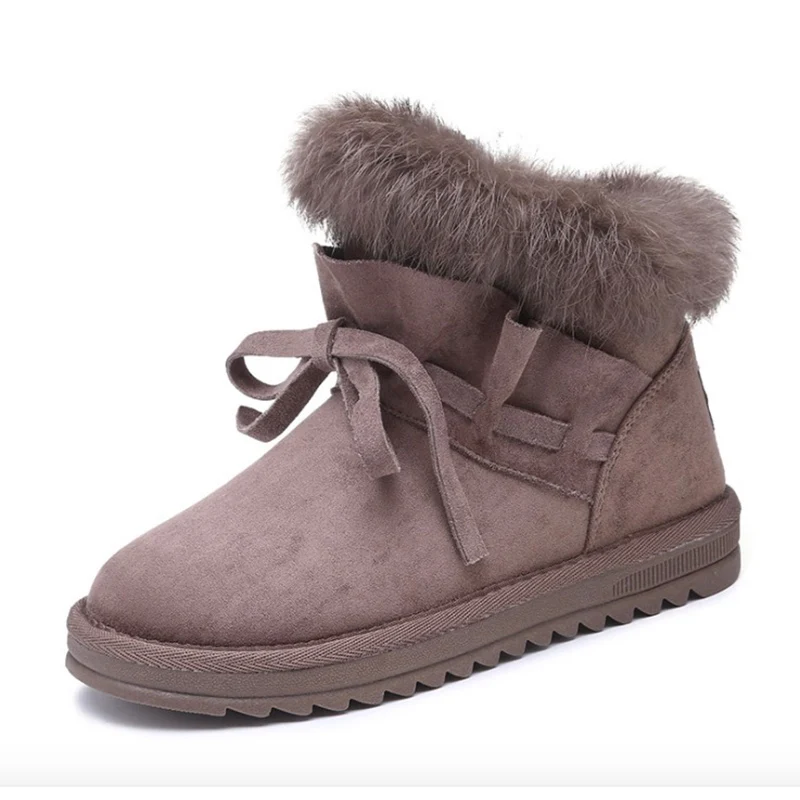 

Women Boots 2018 Winter Women Shoes Fashion Flock Warm Women Snow Boots Flats Ankle Boots