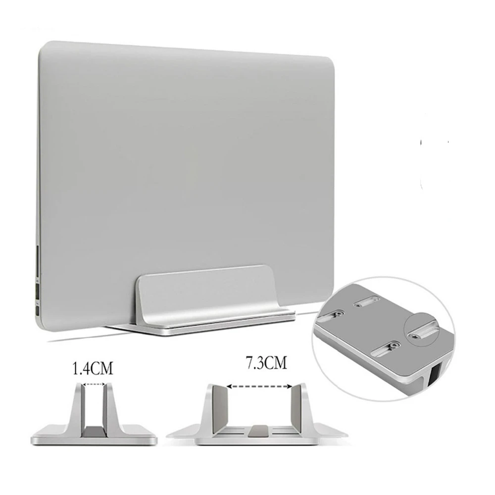 

Laptop Stand Aluminium Portable Vertical Adjustable Notebook Mount Support Base Desk Holder for MacBook Pro Air Accessory