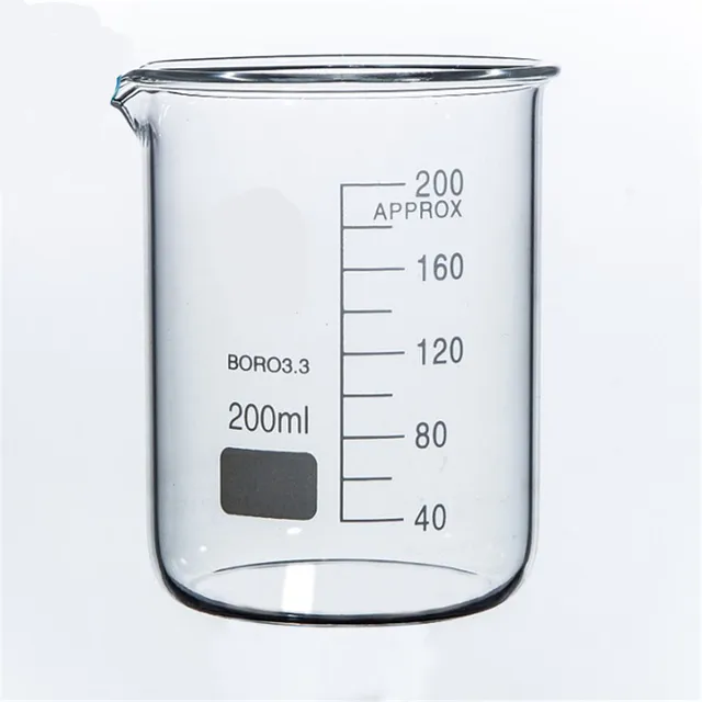 200mL Glass Beaker Low Form New Chemical Lab Glasswarein Beaker from