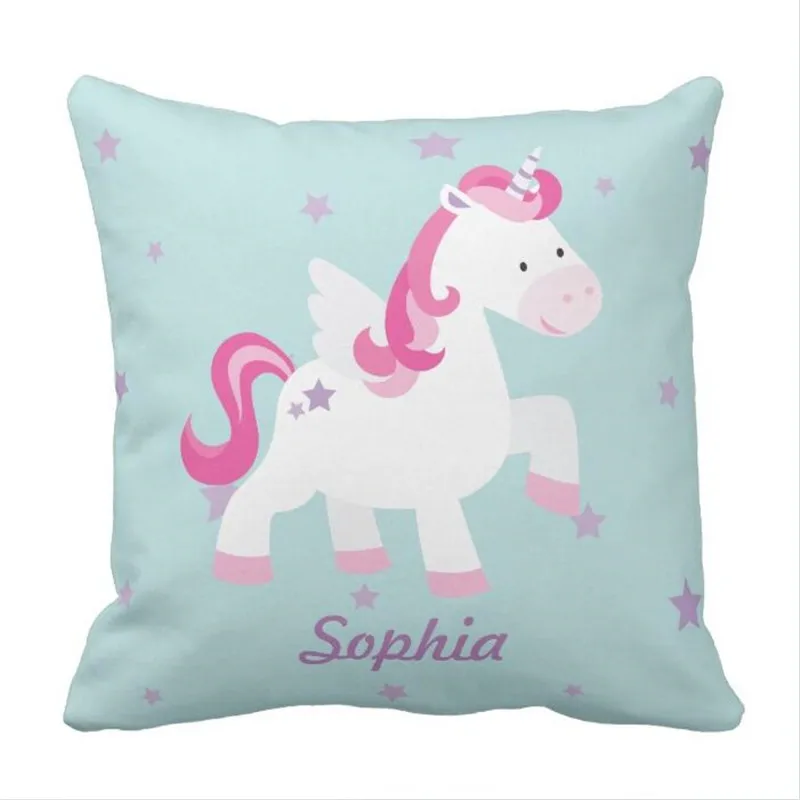 Чехол для подушки с изображением единорога|pillow case|throw pillow casesunicorn throw |