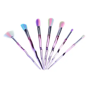 

7Pcs Colorful Makeup Brush Set Kit Cosmetic Face Powder Foundation Blusher Concealer Highlighting Eye Shadow Tools Brushes