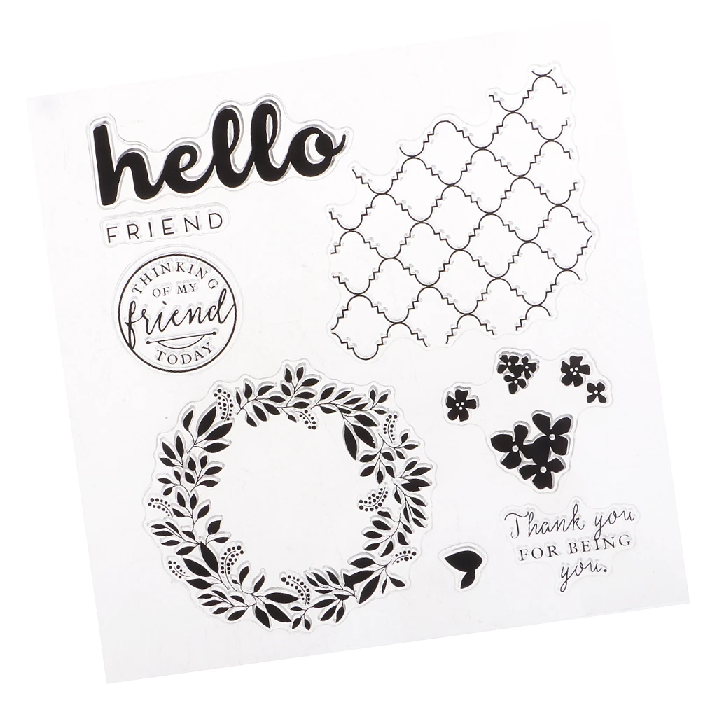 Many Style Butterfly Flower Best Wishes Clear Rubber Stamps for Card Making Decoration Scrapbooking Photo Album Diary