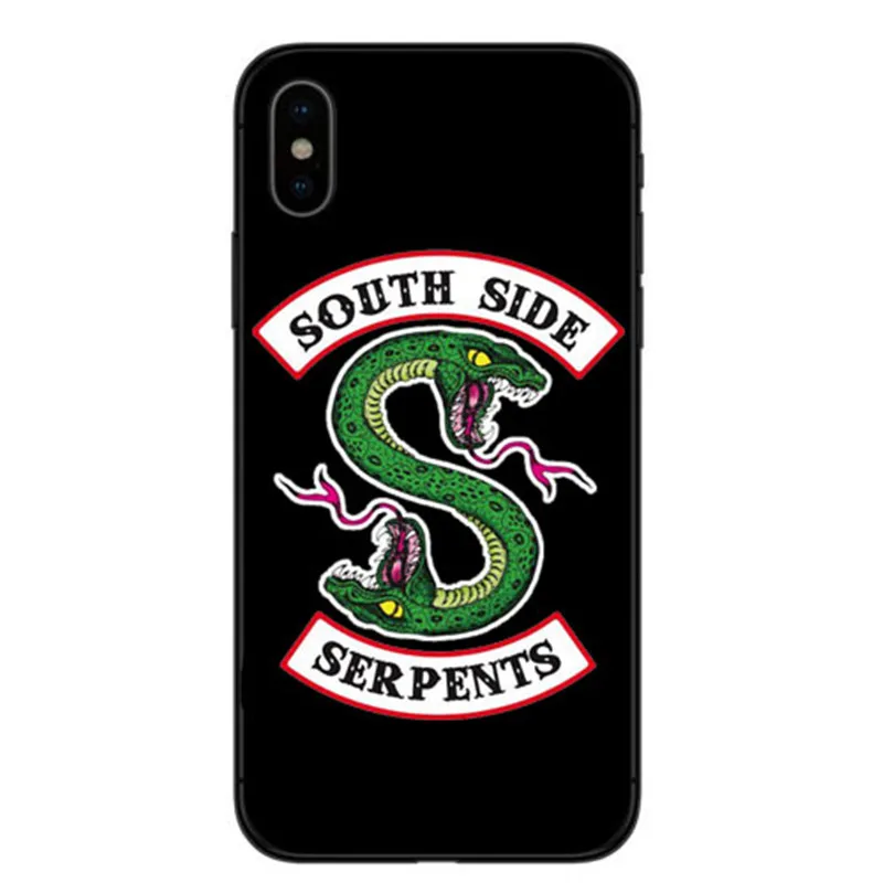 ТВ нанду ривердейл Тупоголовым Джонс Woz Aqui rigido "South Side serpents" Мягкий силиконовый чехол для телефона для iphone 4 5 6 7 8 X Plus - Цвет: TPU