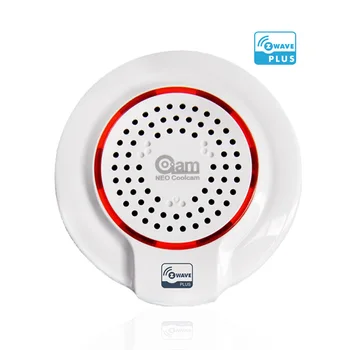 

EU Version ZWave Wireless Audible Alarm Siren Sensor Battery-Powered Compatible with Z wave Plus Sensor Home Automation Alarm
