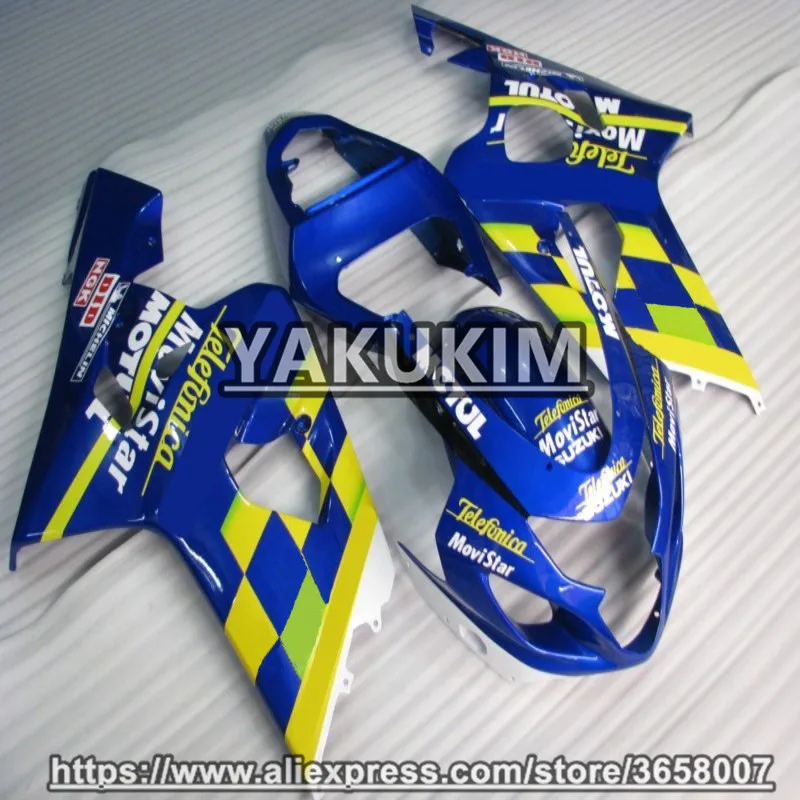 

YAKUKIM ABS Injection Fairing Kits For Suzuki GSXR600 GSXR750 K4 04-05 Year 2004 2005 GSXR-750 600 K4 04 05 Motobike Fairing