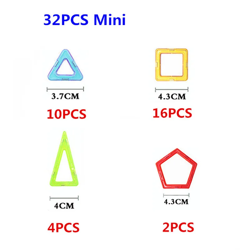 Мини дизайнерский набор Магнитный строительный Конструкторы развивающие магнитные плитки комплект Магнитная конструкция формы игрушки набор для детей подарок