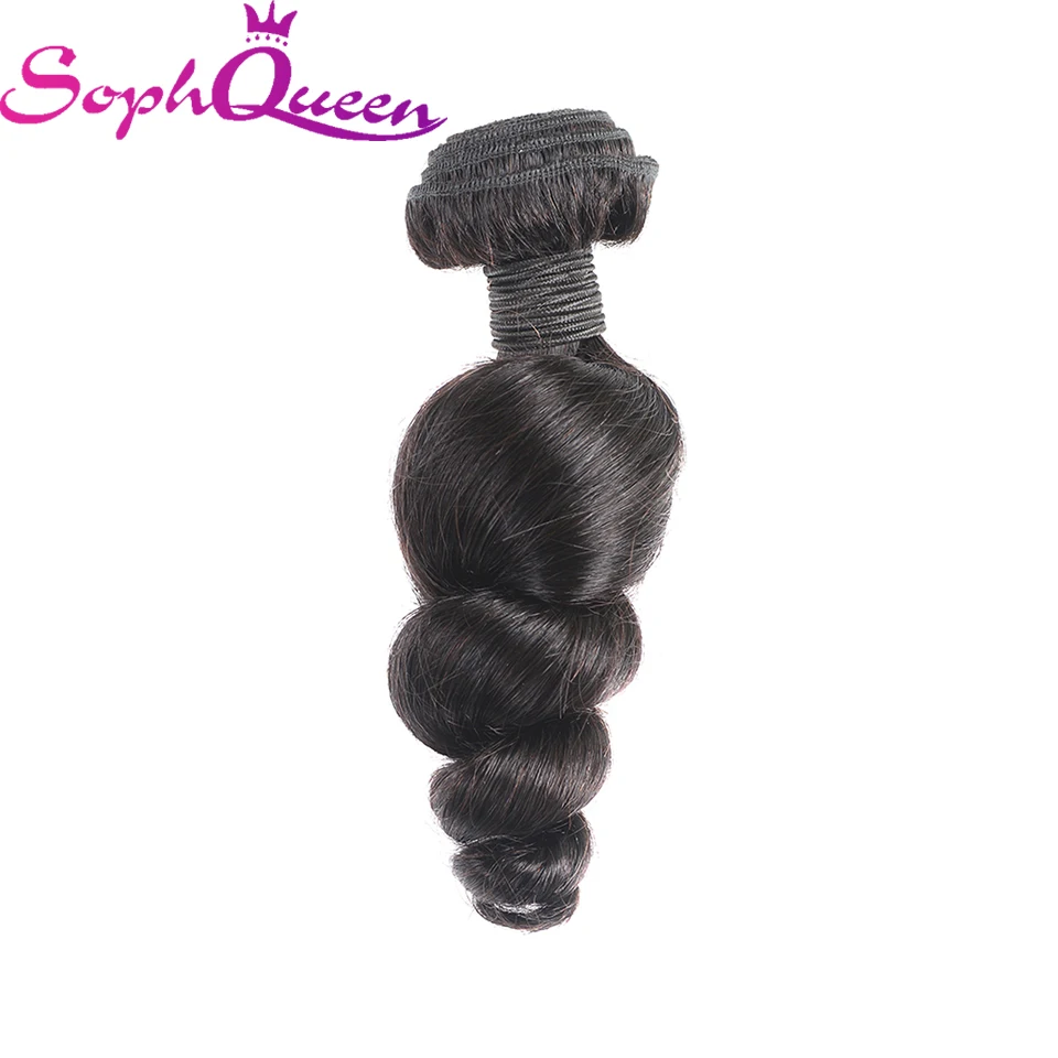 Soph Queen Hair Malaysian Hair Weave Bundles With Closure Loose Wave Virgin Hair Bundles With Closure Hair Extensions