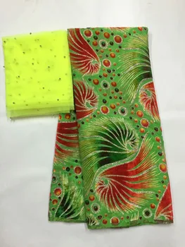 

comfortable 5+2yards aftican velvet lace fabric with beaded french lace the latest silk velvet style for clothes B8oc252