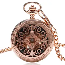 Men Women Luxury Hollow Chinese Knot Designer Mechanical Hand Wind Pocket Watches Steampunk Pendant 2017