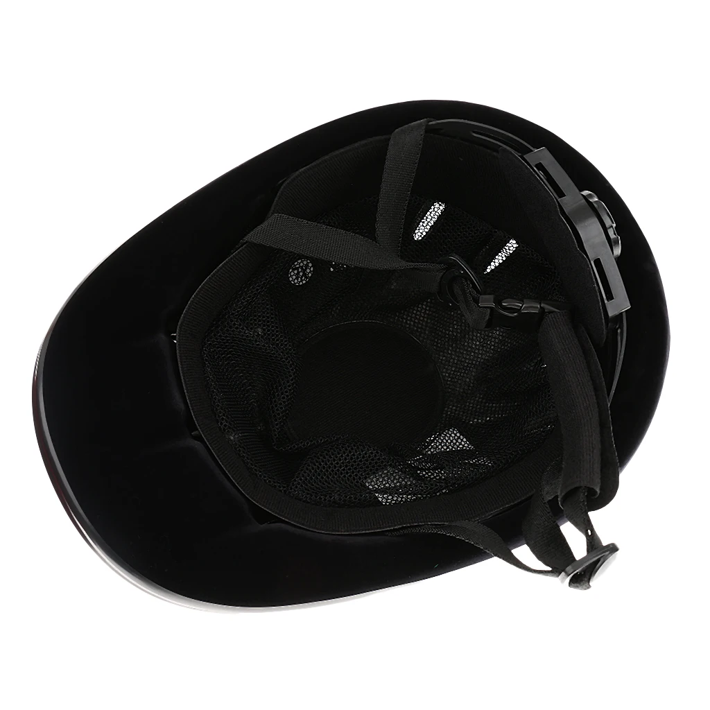 Vented Western Riding Helmet Safety Low Profile Equestrian Headwear Black L