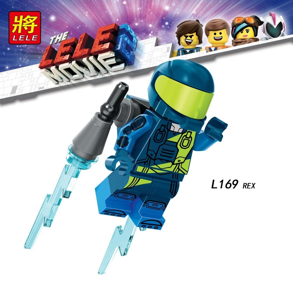 

L169 1/pcs LEGOEDLY Movies 2 Rex Single sale Figures Action Toy For Child Building Block Toys Model Compatible With Movie LEGOED