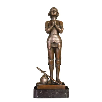 

ArtsHom DS-004 Collection Famous Bronze Sculpture Joan of Arc Statue Bronze Figurines Jeanne d'Arc French Heroine