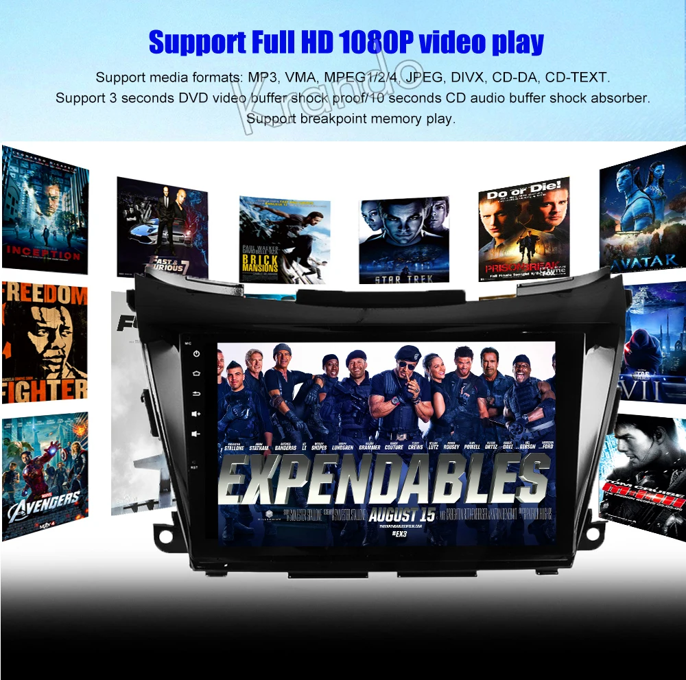 Sale Krando Android 8.1 9" Full touch car Multimedia player for Nissan Murano 2015+ navigation system radio player audio gps wifi BT 9