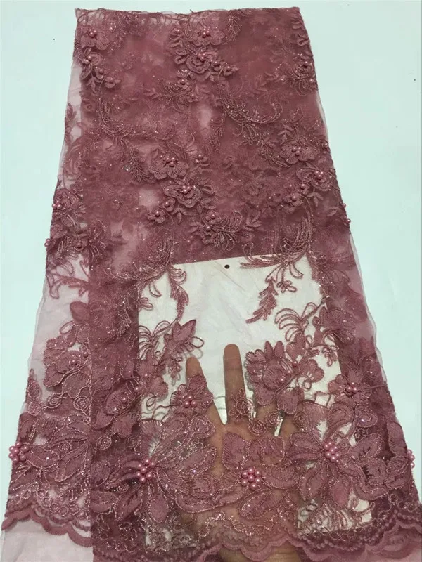 

2018 New Arrival African Double Organza Lace Fabric With stones Fashion French Sequins Lace Fabric purple, white sky blue, gray