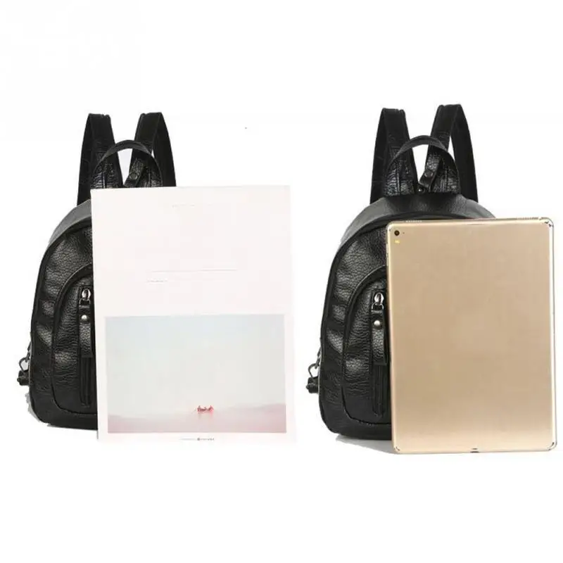 Водонепроницаемый модный рюкзак из искусственной кожи для женщин, школьные сумки для девочек-подростков, мини-рюкзак, сумка на плечо, портативный черный Рюкзак#920