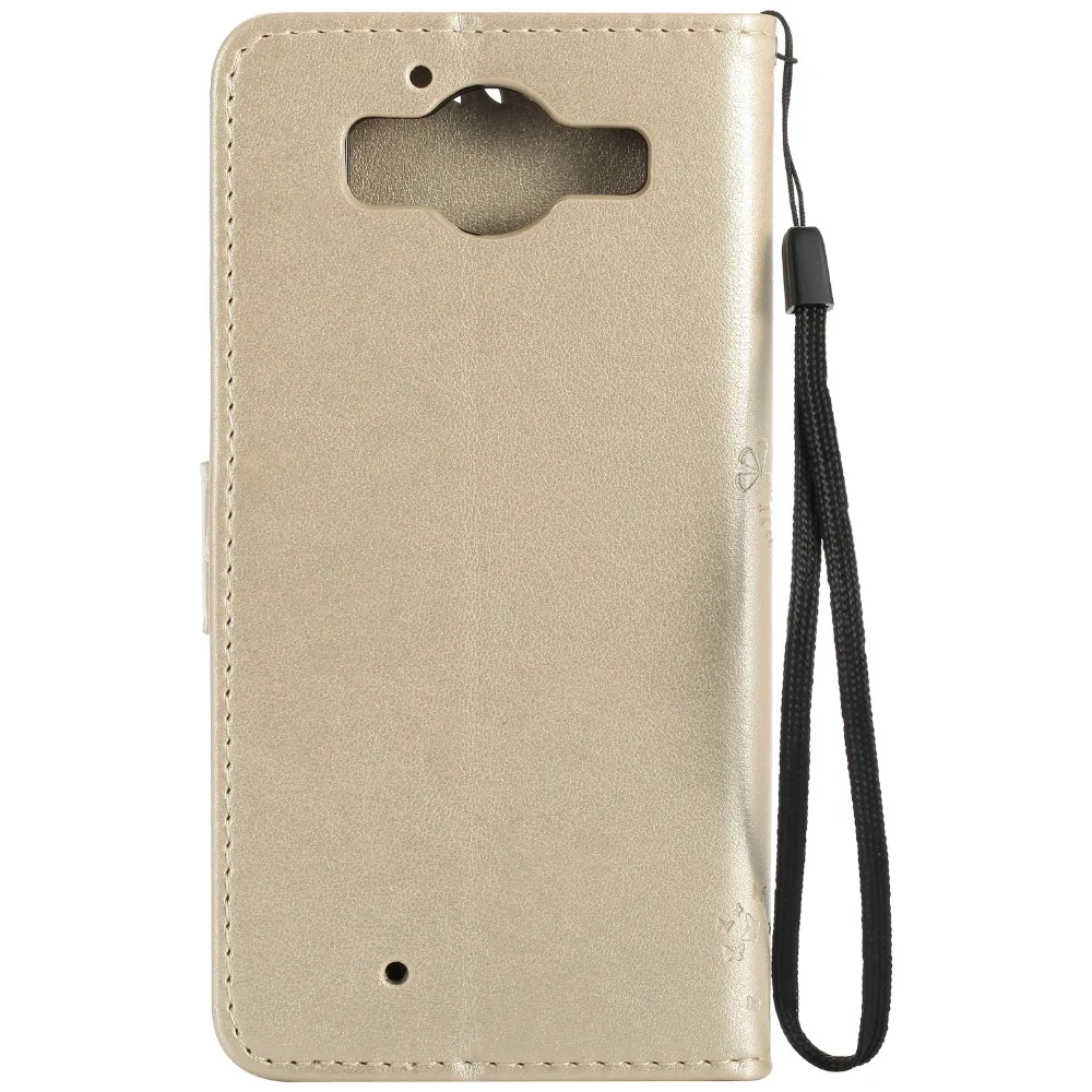 Для Nokia Lumia 950 Роскошный кожаный флип-чехол с изображением кошачьего дерева для Microsoft Lumia 950 с отделениями для карт защитные сумки