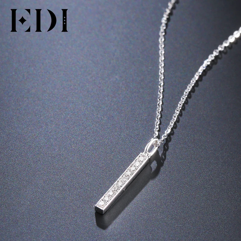 EDI Forever Classic 0.08cttw Natural Diamond H/SI Real 18k White Gold Pendant For Women Fine Jewelry