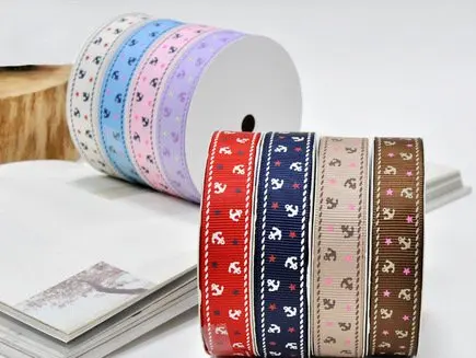 [Iubufigo] "(25 мм) якорь Grosgrain лодка печатные ленты 100 Двор/много