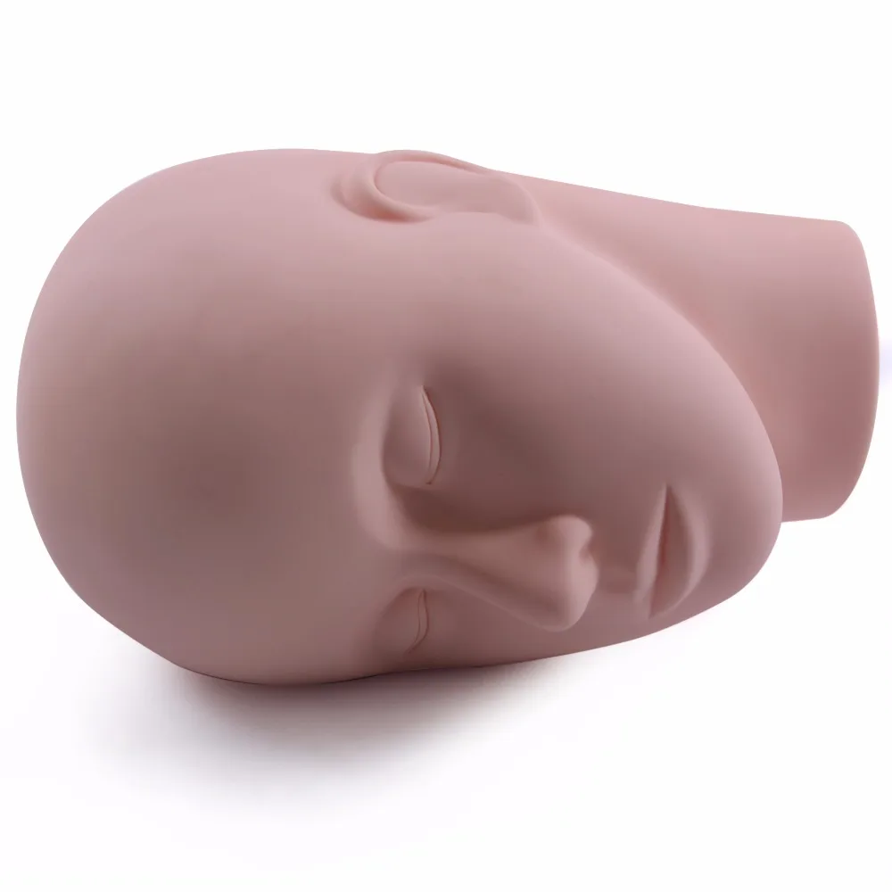 

1pcs Training Mannequin Head Flat Mannequin Head Silicone for Pro Eyelash Extensions Practice High Quality