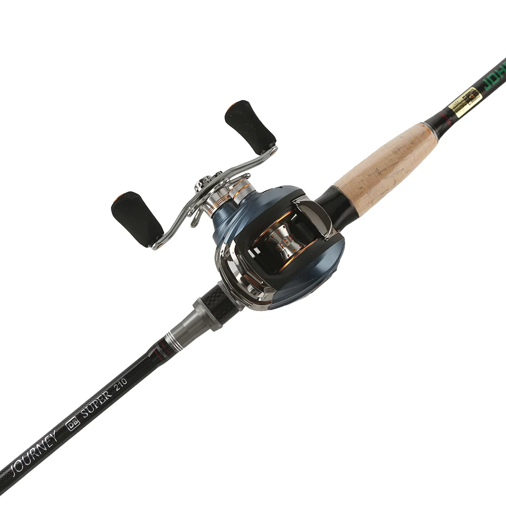 

Fishing Rod Set 2.1m 2.4m 2.7m Carbon Fishing Rod Casting Rod Combo Medium Fast 4 sections Fishing Rod with Casting reel 6.3:1