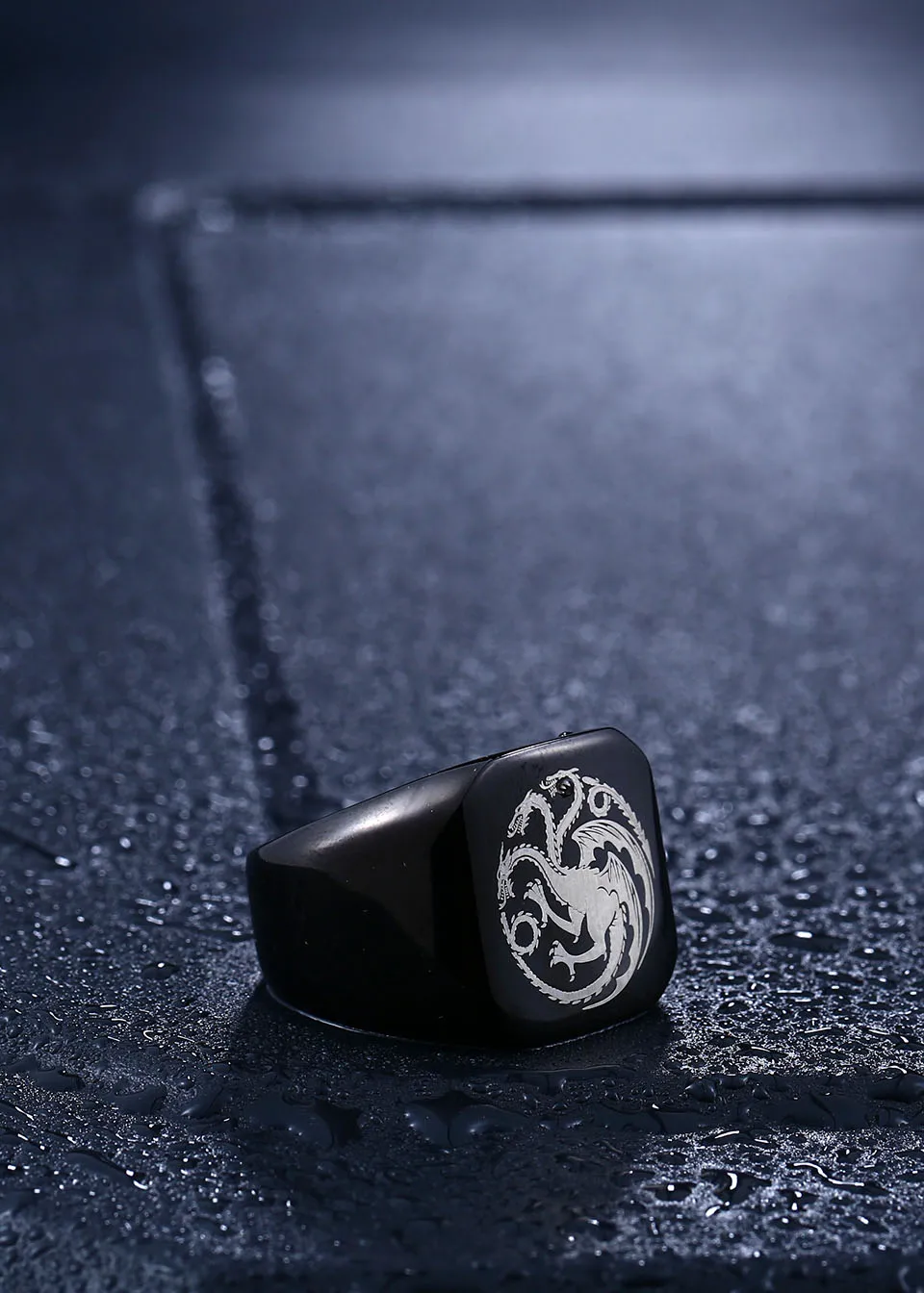 Байер кольцо из нержавеющей стали 316L Фильм стиль Игра престолов модные популярные три дракона для мужчин кольцо ювелирных изделий LLBR8-196R