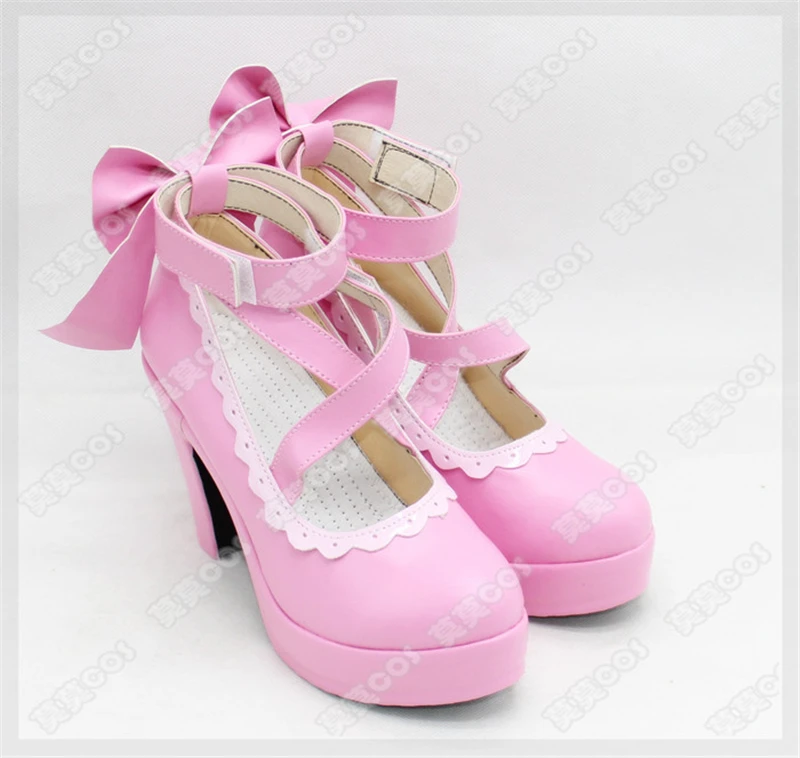 Love Live Nico Yazawa/Обувь для костюмированной вечеринки на День святого Валентина «Пробуждение»; Милая Розовая обувь в стиле Лолиты для девочек