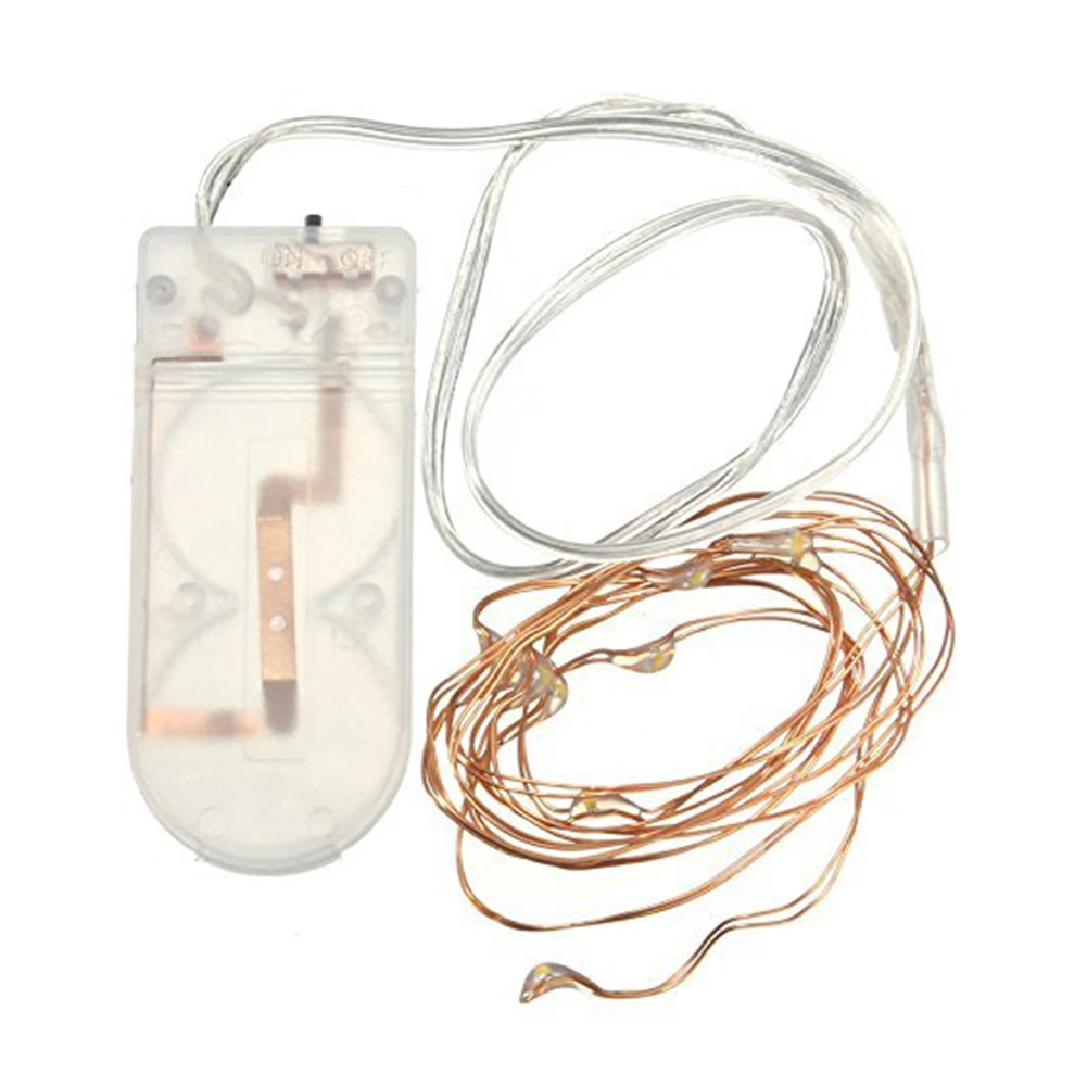 Battery Operated Copper Wire Led String Fairy Lights Xmas Party Length: 4M Color: Warm White Colorful | Дом и сад