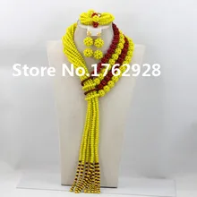 Новое поступление Африканский бисер ювелирный набор нигерийский Свадебный Африканский бисер ювелирный набор кристалл