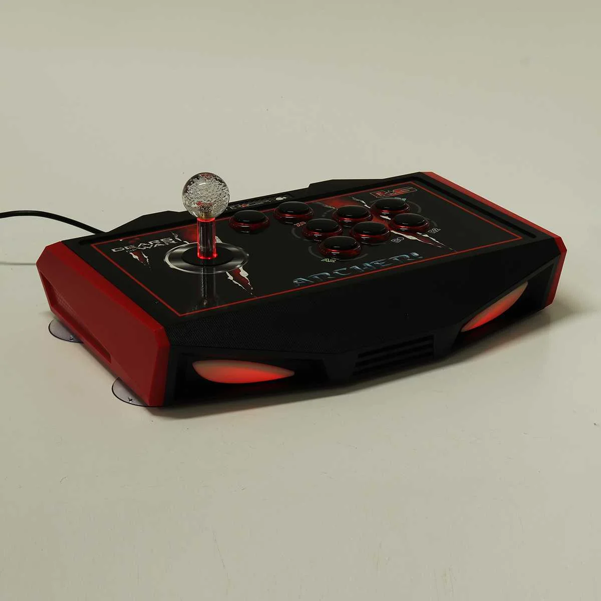 K3/T1/RS USB проводной игровой светодиодный джойстик для аркадных игр, файтинги, геймпад без задержки, игровая консоль для ПК - Цвет: RS Black red