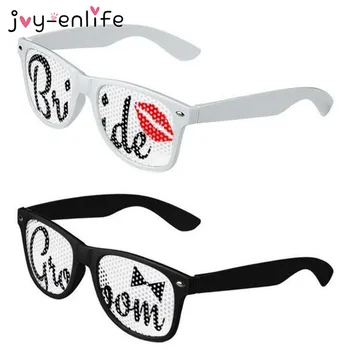 

JOY-ENLIFE Bridal Themed Bride And Groom Glasses Bridal Shower Bachelorette Party Decor Wedding Party Hen Night Party Supplies