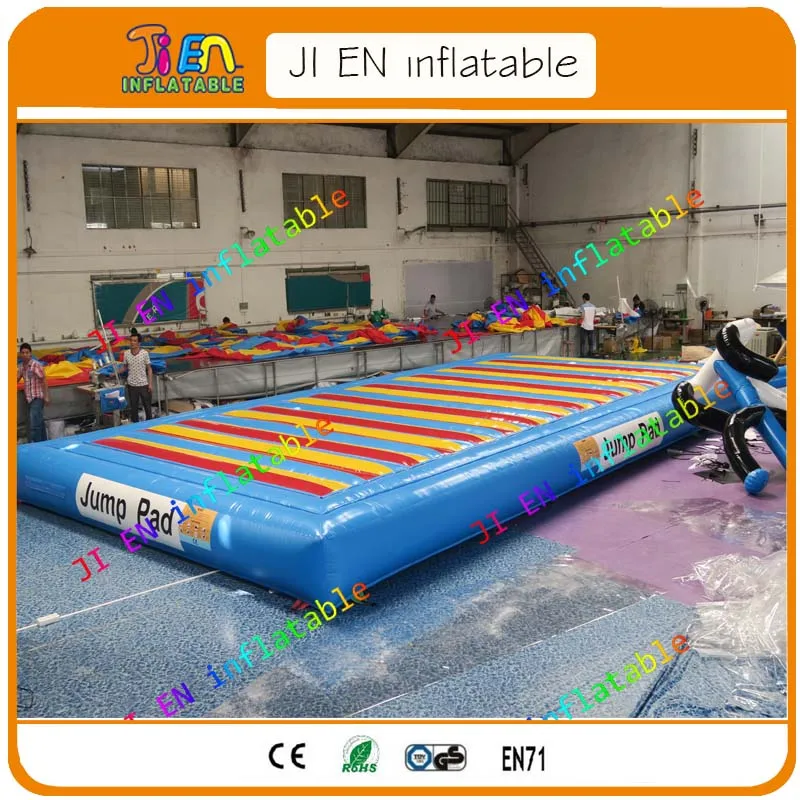 free ship to door!giant inflatable jumping pad,12*6m outdoor jump pad