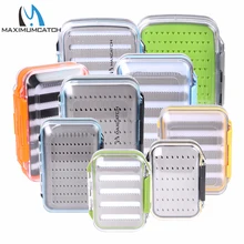 Maximumcatch Fly Box водонепроницаемый щелевой пены высокой плотности 4 размера Fly рыболовные снасти Коробка