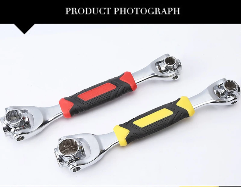 Jewii 48 in 1 Wrench Multitul Spanner  Socket Works with Spline Bolts Torx Universal Furniture Car Repair Tools  A8