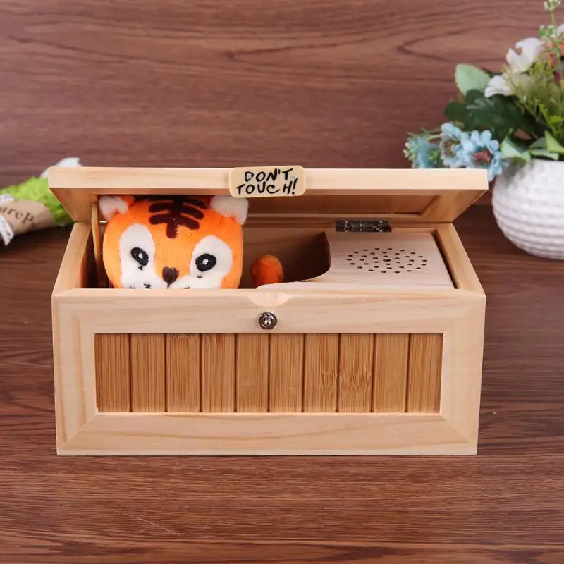 Súper divertido anti stress caja inútil con sonido novedad Juguetes Mini caja inútil Tigre divertido Tricky Juguetes sorpresa broma - 3