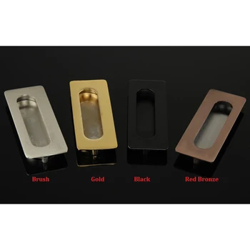 

10Pcs/Lot Zinc Pocket Sliding Door Cabinet Recessed Flush Pull Black Handle