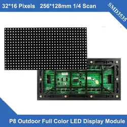 Teeho дешевые P8 полноцветный светодиодный модуль на открытом воздухе панели Pantalla SMD3535 3in1 32*16 пикселей RGB отображения видео LED модуль экрана