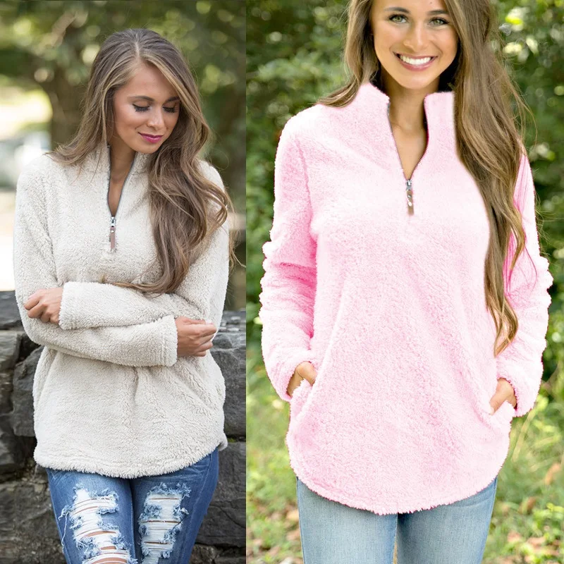 Shibever Autumn Fleece Fur Women Jacket Coat Veste Femme Cotton