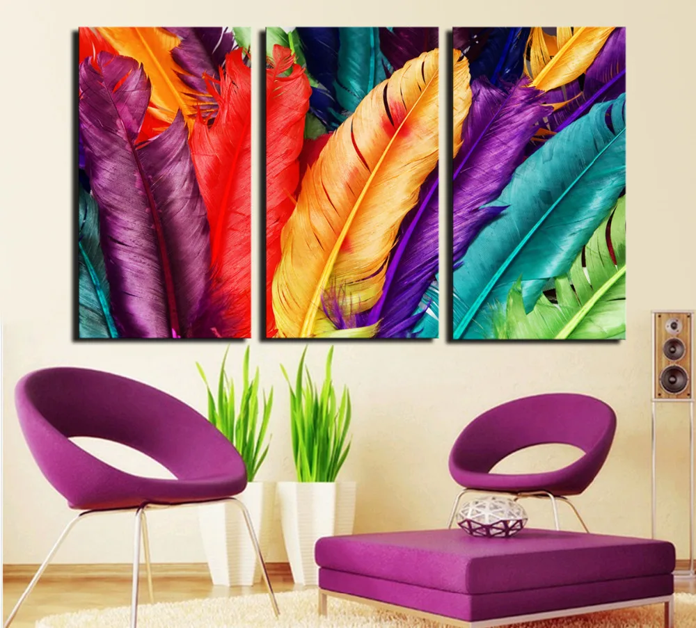 Piece Fresh Look Color Feather Modern Home Wall Decor Painting - Piece Fresh Look Color Feather Modern Home Wall Decor Painting Canvas Arthd Picture Paint On Canvas Prints Wall Paintingsin Painting Calligraphyfrom piece fresh look color feather modern home wall decor painting - piece fresh look color feather modern home wall decor painting canvas arthd picture paint on canvas prints wall paintingsin painting calligraphyfrom