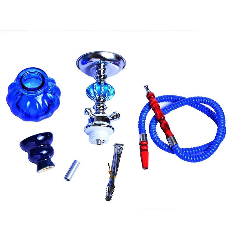 Портативный 4 цветный кальян курительная водяная трубка с щипцами Sheesha и 10 шт.