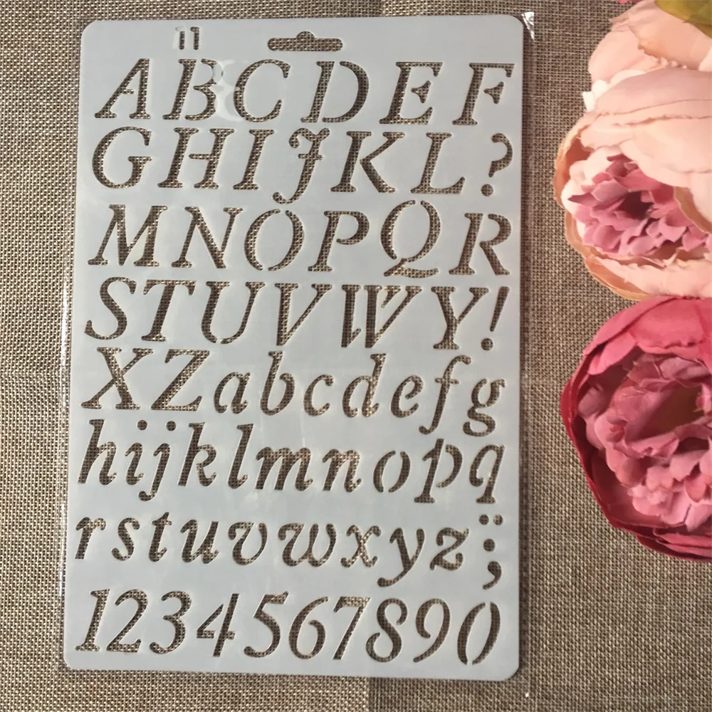 1 шт. 27 5X19 см буквы Alphatbet DIY Craft слойные трафареты картина фотообои шаблон для