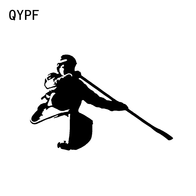 

QYPF 15.9*10.7CM Interesting Outdoors Exploring Paddling Canoe Decor Car Styling Sticker Vinyl Black/Silver C16-1158