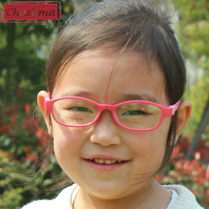 Chashma Round Rubber Eyeglasses Kids Flexible Silicone Glasses Frames
