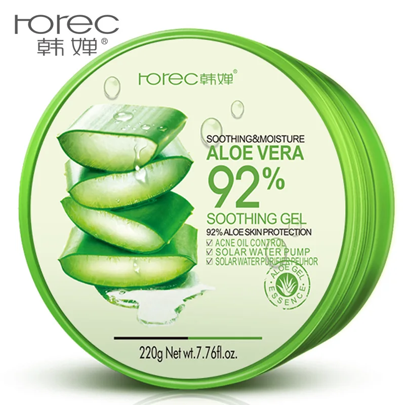 ROREC 220g природа алоэ вера гель крем для лица гладкость лечения прыщей увлажнение