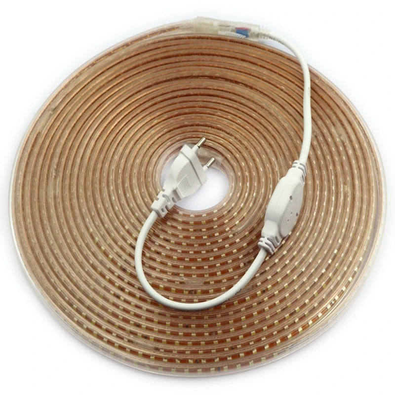 buy 220V 1M 25M LED Strip 3528 LED Strip IP67 Waterproof For indoor and outdoor lighting decoration 5 colors