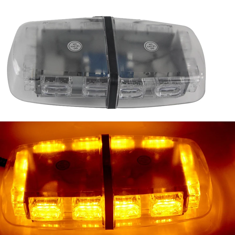 

30W Car LED Strobe Light Magnetic Mounted Mini Warning Light Bar for Aotomobiles Truck Caravan 12V
