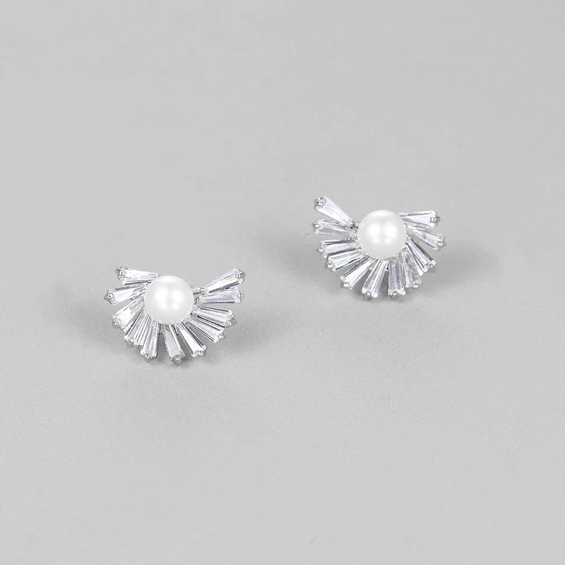 WEIMANJINGDIAN циркония Dysmorphism серьги стержня для Для женщин в серебро или золото Цвета покрытием